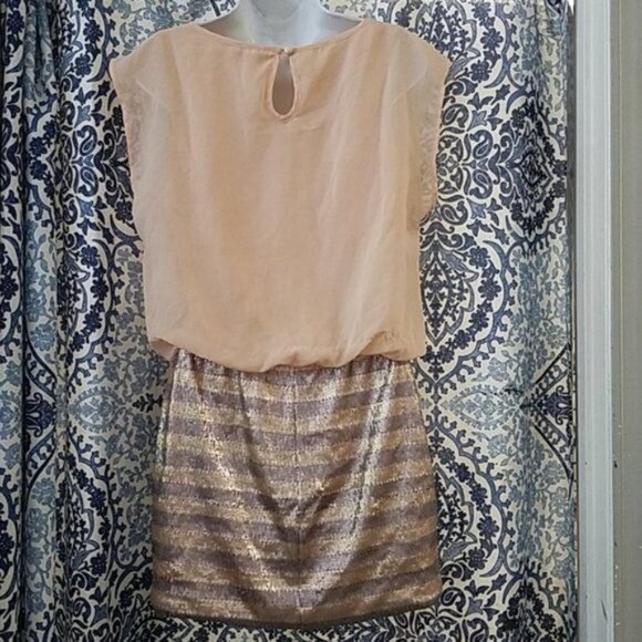 Lily Rose Dress Cocktail Sleeveless Sequin Sheer Top WOMEN'S WOMAN'S Medium - Picture 2 of 8